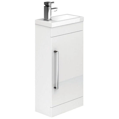 Veto Gloss White Floorstanding Vanity Unit & Ceramic Basin - Interiors Home Stores