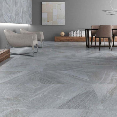 Window Rock Gris Stone Effect Indoor Porcelain Tile – 600x600mm